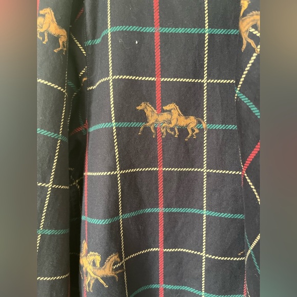 Melvyn Paul Vintage Horse Print Button-down Blouse - Picture 4 of 10